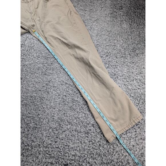 Levis Jeans Mens 40x32 Beige Distressed Medium Wash Denim 514 Straight Leg Pants - Picture 8 of 10